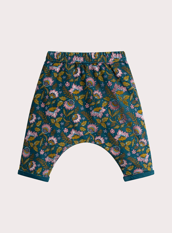 Reversible velvet pants for baby girl  VIKLIPAN1 / 24WG0942PANC217