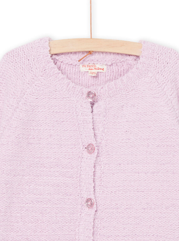 Pink chenille cardigan PAYJOCAR2 / 22W901D4CARH700