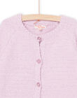 Pink chenille cardigan PAYJOCAR2 / 22W901D4CARH700