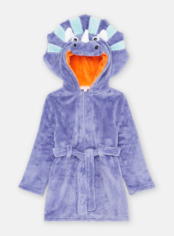 Boy's mauve dinosaur robe SEGOROBDIN / 23WH1241RDC328