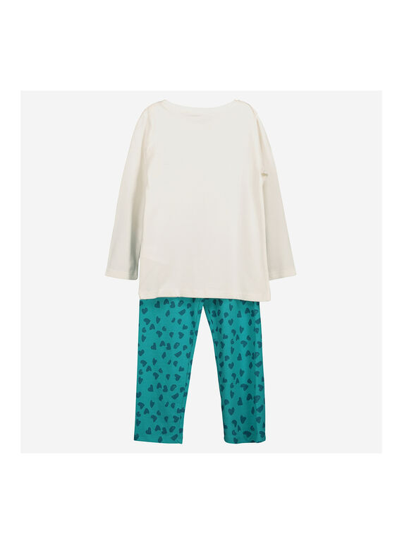 Girls' cotton pyjamas FEFAPYJGIR / 19SH1142PYJ001