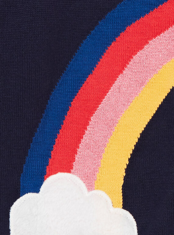 Navy blue and red vest for girls LAHACAR / 21S901X1CAR070