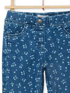 Blue Jegging with cherry print LAJOJEG1 / 21S90142D2BP274
