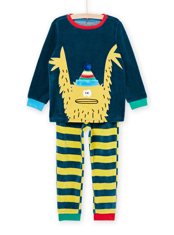 Pajama T-shirt and pant set with yeti animation PEGOPYJYETI / 22WH1237PYJC235