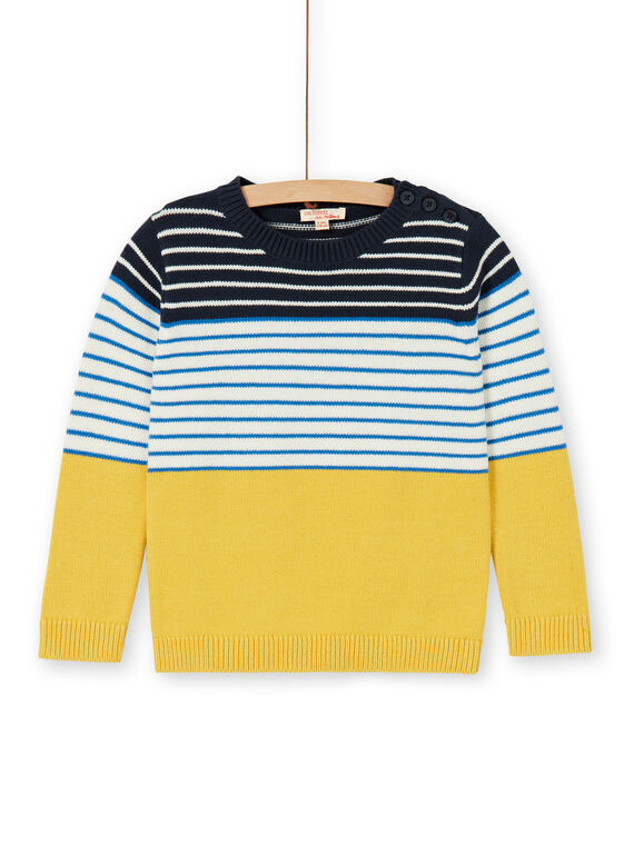Tricolor striped sweater child boy LOJOPUL3 / 21S90233PUL102
