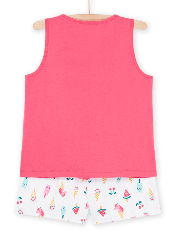 Pink and white pyjamas with unicorns and fantasy print REFAPYJICE / 23SH11H9PYJD317