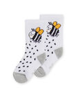 White socks with ladybugs design birth mixed NOU1CHO2 / 22SF4241SOQ000