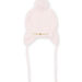 Baby girl pink knitted hat with pompon
