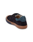 Child boy navy blue and camel suede sneakers MOBASART / 21XK3651D3F070