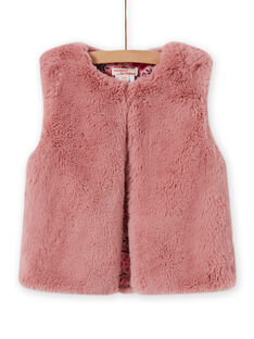 Girl's reversible faux fur sleeveless vest MASAUCAR1 / 21W901P2CAR303