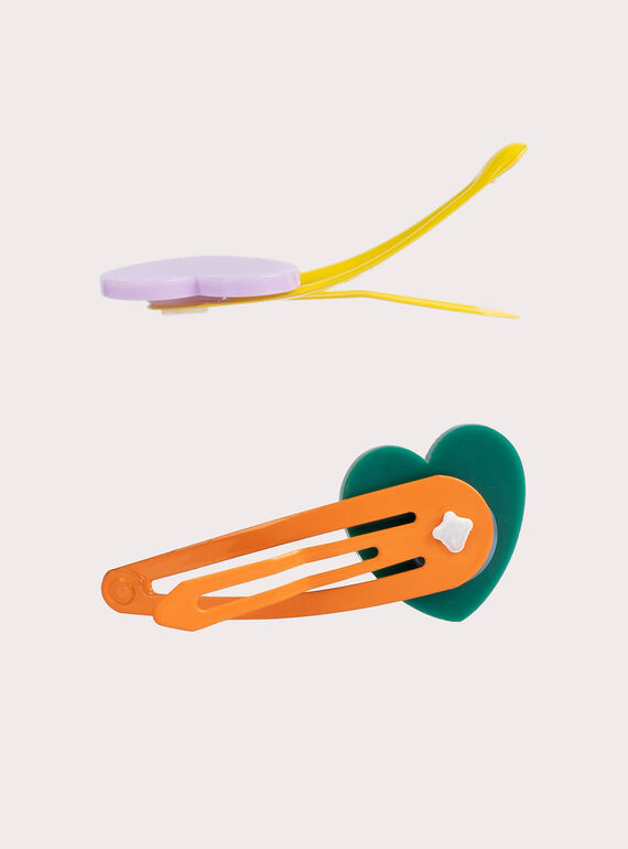  Set of 4 multicolored heart bars for girls  VYAJOCLIP4 / 24WI01L6BRT099