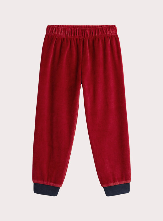 Red velvet pajamas for boys  VEGOPYJWAF / 24WH1299PYJF526