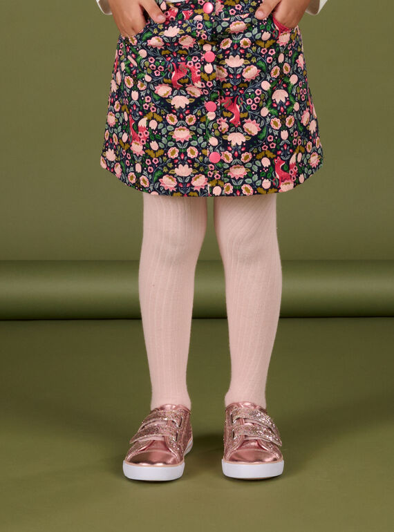 Velvet skirt with floral print PARHUJUP / 22W901Q1JUPC205
