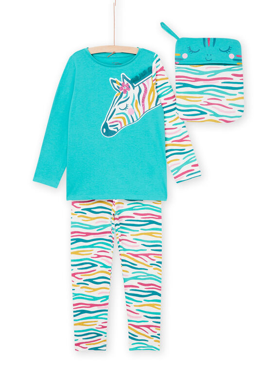 Pyjamas long with zebra pattern 3 pieces PEFAPYJZEB / 22WH1163PYG209