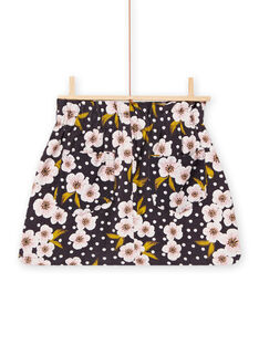 Child girl corduroy skirt with polka dot and floral print MAHIJUP2 / 21W901U1JUPJ905