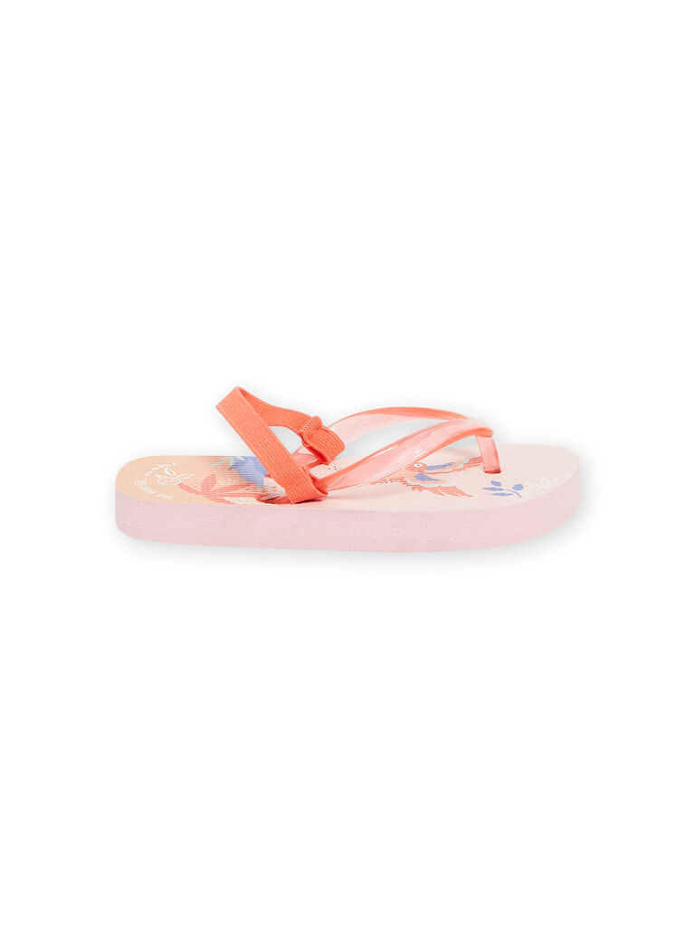 Girl's coral beach flip flops NATONGPERRO / 22KK3583D01415
