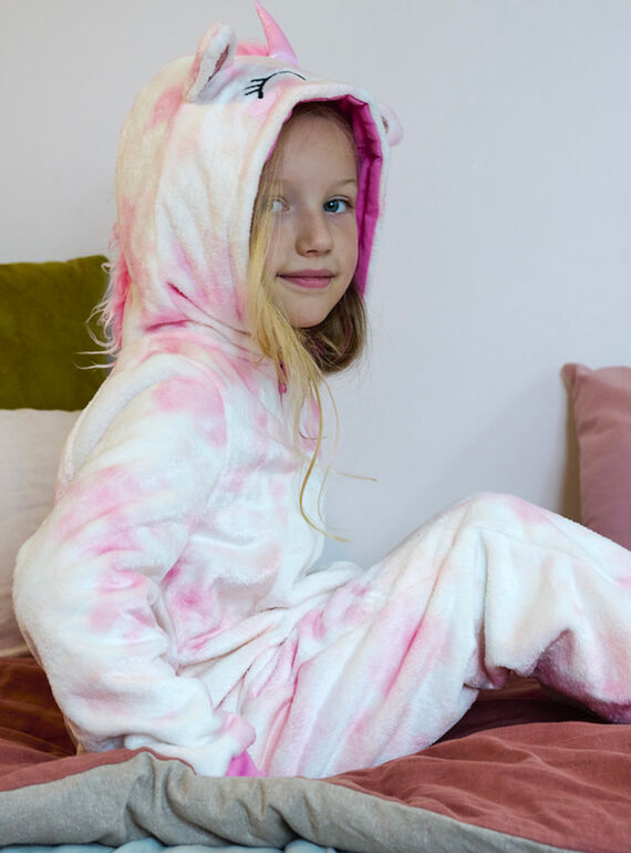 Pink and white tie and dye overpyjamas SEFASURUNI / 23WH1151CBL305