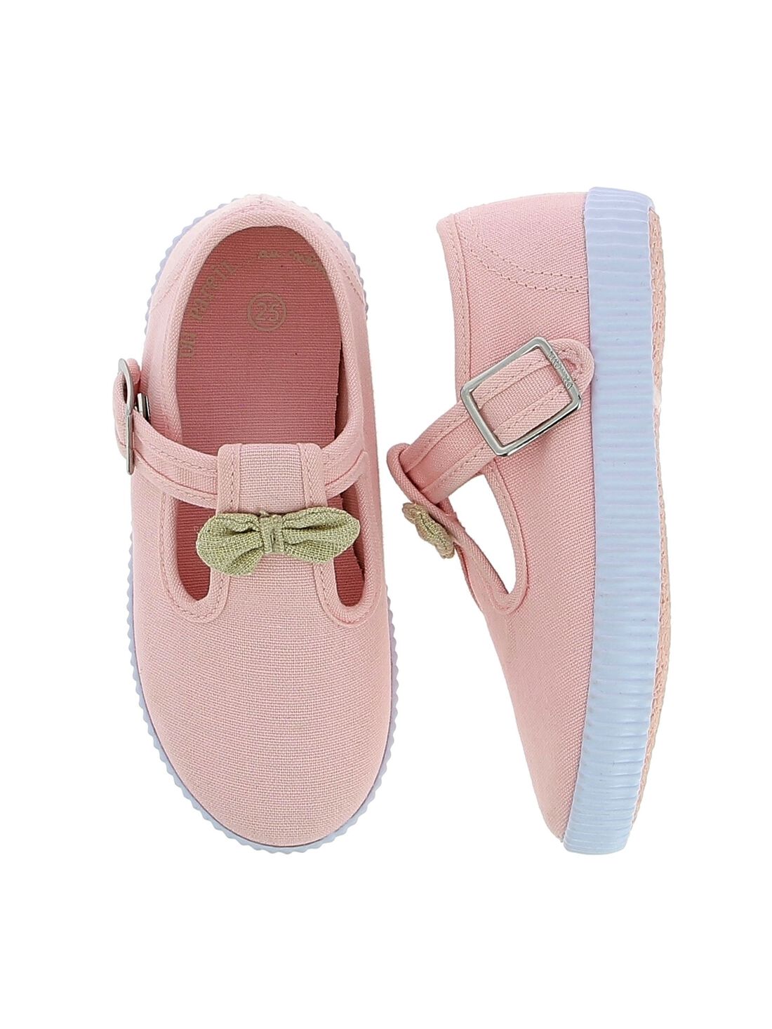 Baby girls canvas T bar shoes buy online T bar Mary Janes Ballet pumps DPAM International Website