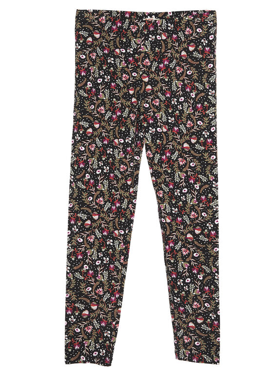 Dark brown Leggings GYABRULEG / 19WI01K1CALI813
