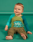 Baby boy khaki green multi-pocket pants NUGAPAN1 / 22SG10O1PAN628
