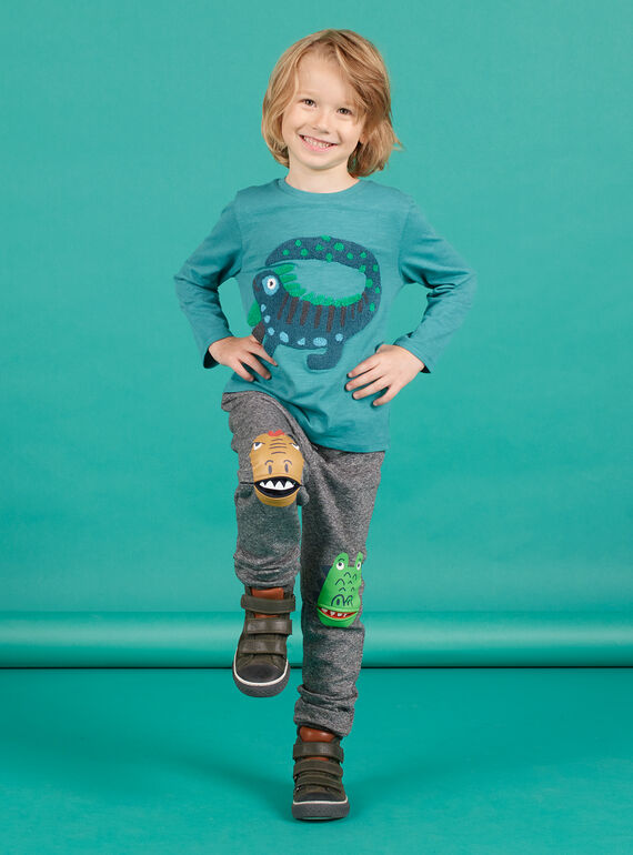 Turquoise blue t-shirt child boy fantasy animation MOTUTEE5 / 21W902K2TMLC239