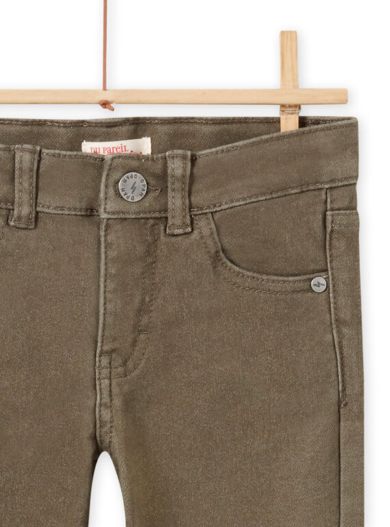 Boy's khaki twill pants MOJOPAKNI1 / 21W90223PANG631