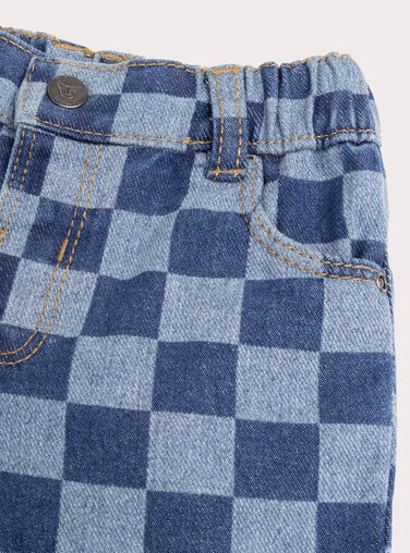 Baby boys' blue printed jeans WUKAJEAN / 25SG1032JEAP272