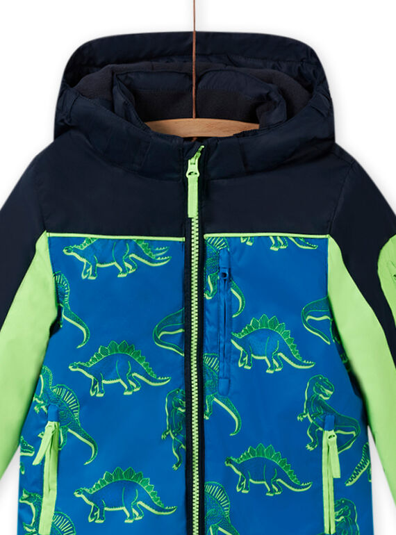 Three-colored jacket with dinosaur print MOSKIPAR / 21W902R1ANOC221