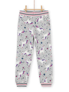 Heather grey jogging pants, unicorn print LAJOBAJOG1 / 21S90141D2A943