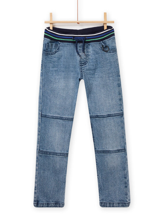 Child boy's medium denim jeans with elasticated waist NOGAJEAN / 22S902O1JEAP274
