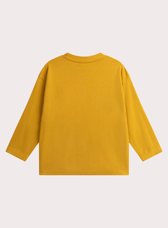 Yellow t-shirt animation owl and beaver for boys VOBATEE4 / 24W902Q4TML106