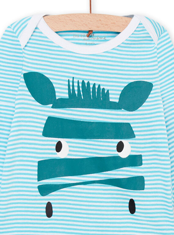 Striped print long sleeve bodysuit PEGABODZEB / 22WH1446BDL000