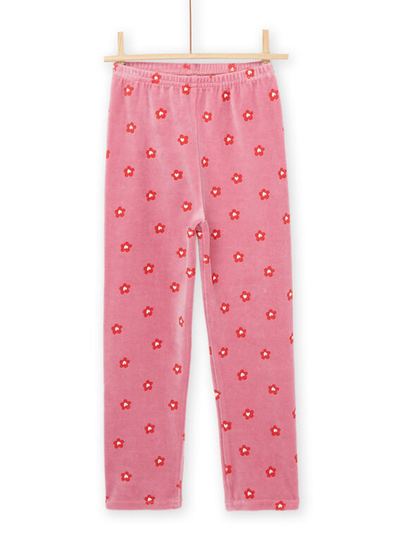 Sweater and pants pyjama set with flowers and cats print PEFAPYJGLA / 22WH1124PYJD318