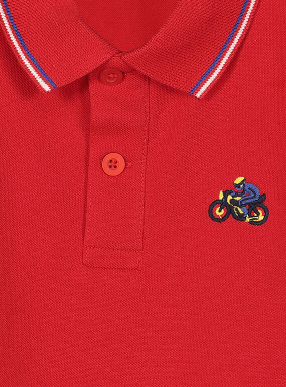 Boys' short-sleeved polo shirt FOJOPOL4 / 19S902Y4D2DF505