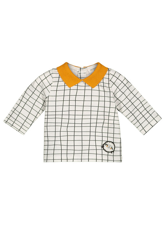 Unisex babies' graphic checked T-shirt GOU1TEE / 19WF0511TML001