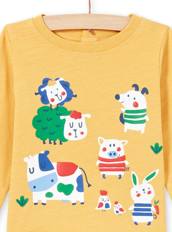 Baby Boy Yellow T-Shirt MUMIXTEE2 / 21WG10J3TML117