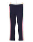 Navy blue soft pants with Lurex® band PAJOMIL1 / 22W901D3PAN070