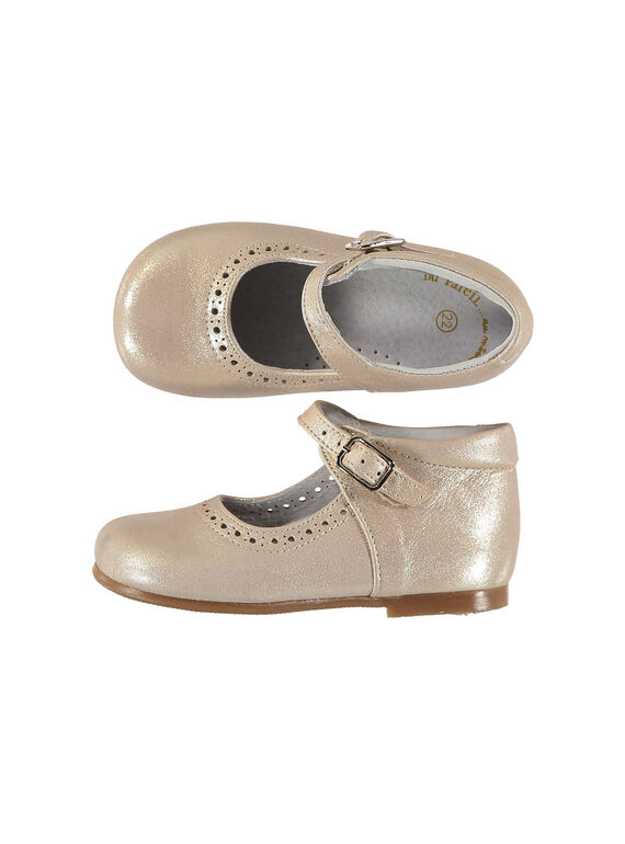 Baby girls' leather Mary-Janes FBFBABPERF2 / 19SK37B1D13030