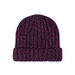 Girl's midnight blue and pink chenille knit hat