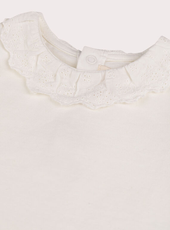 Off-white top for baby girls VIGABRA2 / 24WG0912BRA001