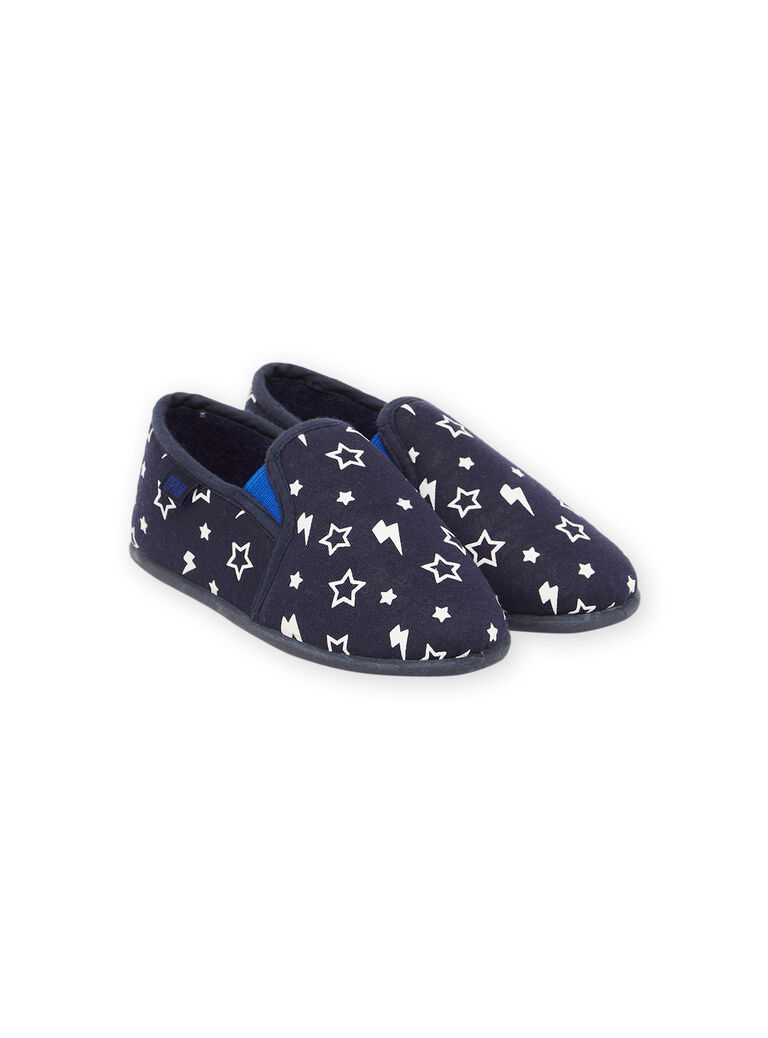 Slippers with star print and phosphorescent lightning Slippers with star print and phosphorescent lightning POPANTPHOS / 22XK3641D0B070