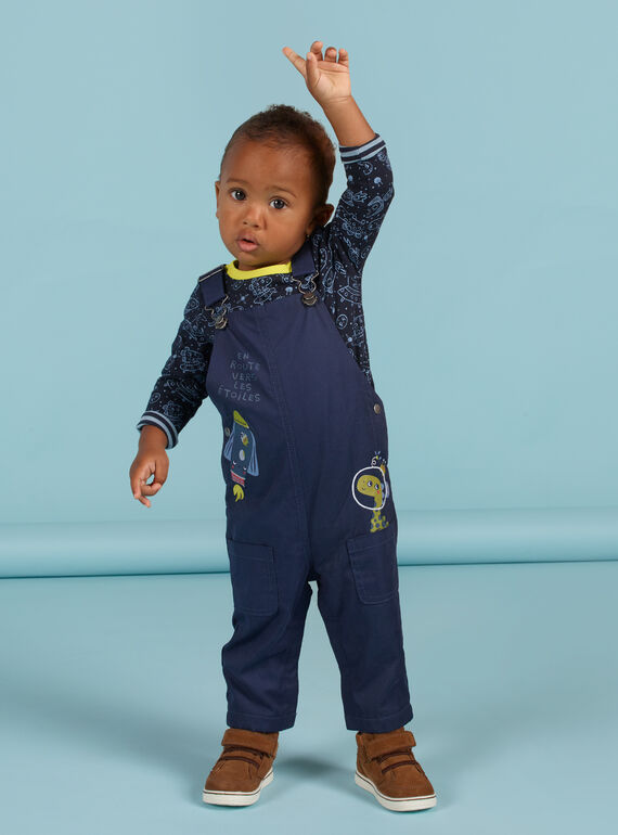 Baby boy dark blue space overalls MUPLASAL / 21WG10O1SALC243