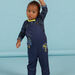 Baby boy dark blue space overalls