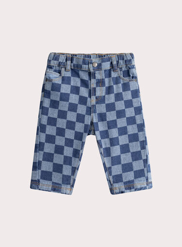 Baby boys' blue printed jeans WUKAJEAN / 25SG1032JEAP272