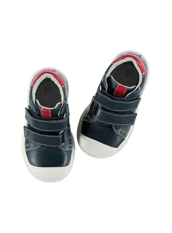 Baby boys' smart leather trainers. FBGBASON / 19SK3831D3F070