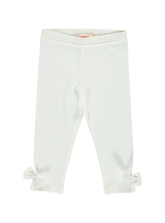 Baby girls' white leggings CYIJOLEG6 / 18SI09R5CAL000