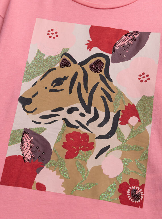 Pink TEE SHIRT LS XAJATEE1 / 25W901M3TMLD301