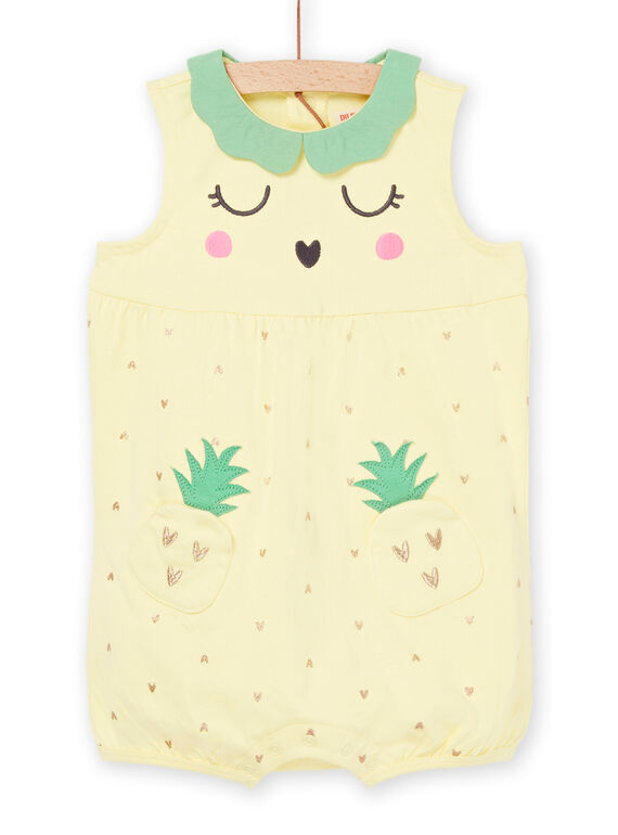 Pineapple print short sleeve sleep suit REFIGREANA / 23SH13H1GRE116
