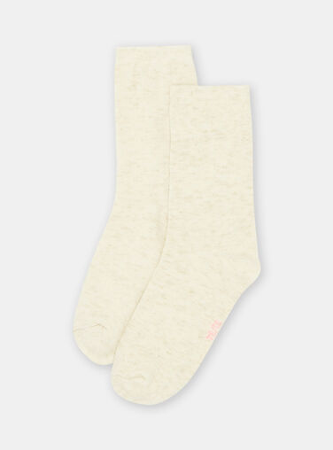 Boy's ecru striped socks SYAJOSCHO2 / 23WI01B3SOQ001