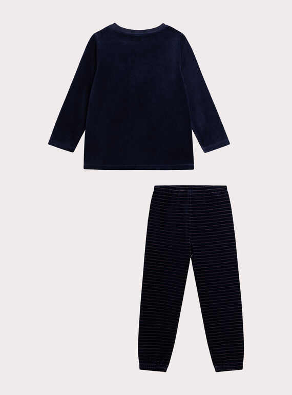 Phosphorescent velvet pajamas for girls  VEFAPYJBLE / 24WH1194PYJ070